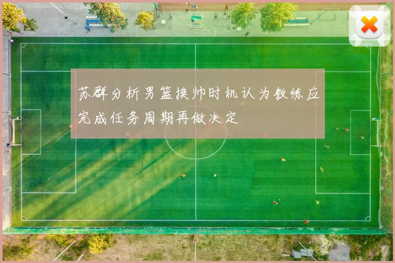 苏群分析男篮换帅时机认为教练应完成任务周期再做决定